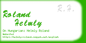 roland helmly business card
